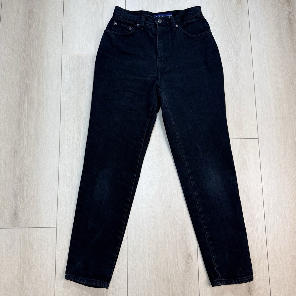 Vintage 90s GAP Womens 6 Black Ankle Jeans High Rise Slim Fit Cotton Denim EUC